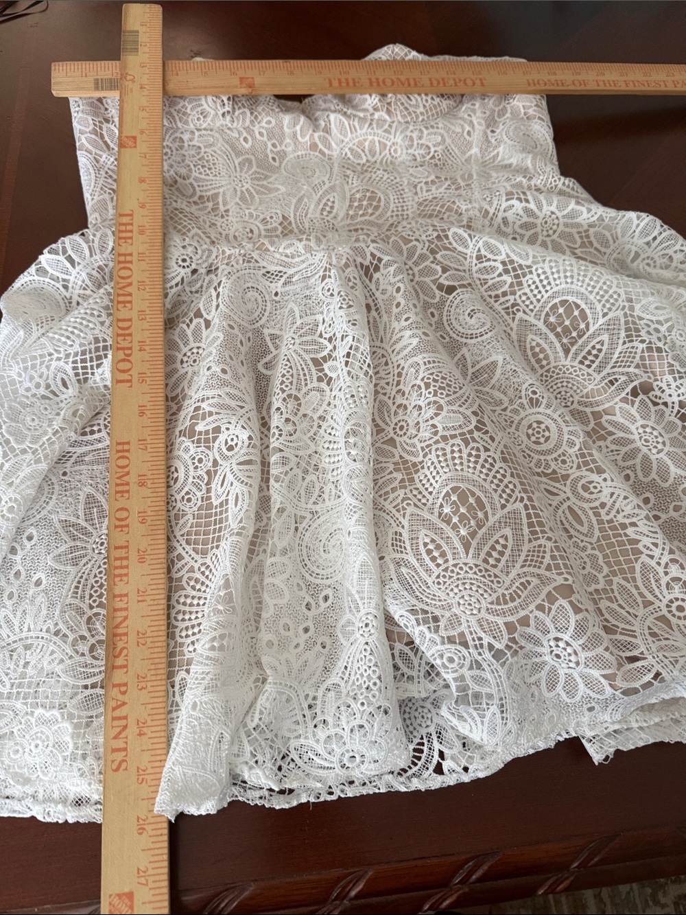 Azazie atelier luxe line White Strapless Lace Sweetheart Mini Dress 12 - Picture 13 of 13